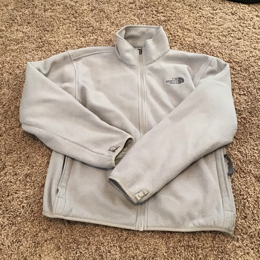 SOLD North Face Gray Fleece Zip Up Sweatshirt - Picture 1 of 8